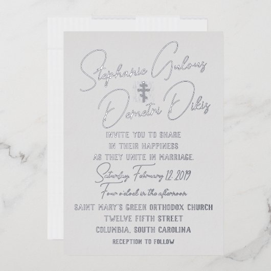 Uitnodiging tot Folie van een Grieks huwelijk (Envelop)