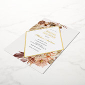 Uitnodiging tot Folie van Elegant Autumn Vrijgezel (Gedraaid)