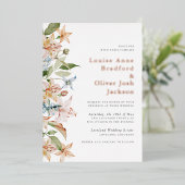 Uitnodiging tot Folie van Elegant Floral Wedding (Staand Voorkant)