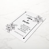 Uitnodiging tot Folie van Elegant Floral Wedding (Gedraaid)