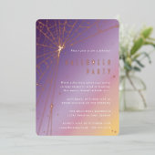 Uitnodiging tot Folie van Elegant Spider Web Hallo (Staand Voorkant)