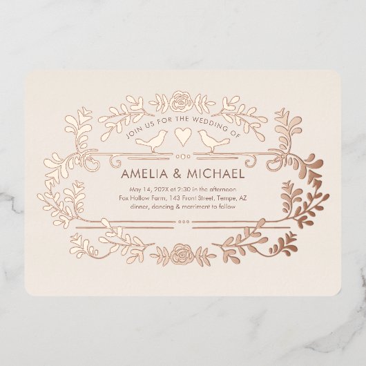 Uitnodiging tot Folie van het huwelijk (Voorkant)