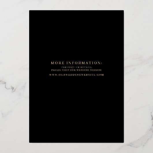 Uitnodiging tot Folie van het moderne monogram huw (Achterkant)