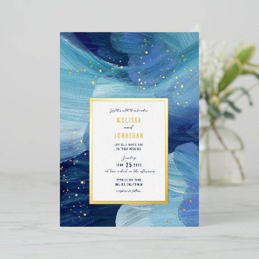 Uitnodiging tot Folie van het  van het geschilde B (Staand Voorkant)