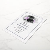 Uitnodiging tot Folie van het zwarte en Lila Flora (Gedraaid)