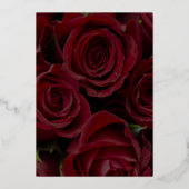 Uitnodiging tot Folie van klassieke Rode Roses Wed (Achterkant)