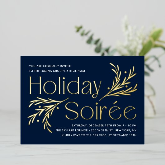 Uitnodiging tot Folie van Lavish Soirée (Staand Voorkant)