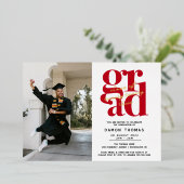 Uitnodiging tot Folie van moderne AFSTUDEERDER fot (Staand Voorkant)