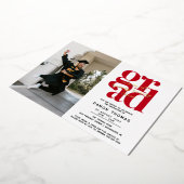 Uitnodiging tot Folie van moderne AFSTUDEERDER fot (Gedraaid)