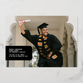 Uitnodiging tot Folie van moderne AFSTUDEERDER fot (Achterkant)