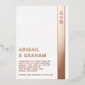 Uitnodiging tot Folie van Monogram Weddenschappen (Voorkant)