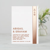 Uitnodiging tot Folie van Monogram Weddenschappen (Staand Voorkant)