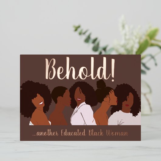 Uitnodiging tot Folie van opgeleide Afstuderen voo (Staand Voorkant)