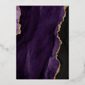 Uitnodiging tot Folie van Paarse en goudweddenscha (Achterkant)