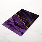 Uitnodiging tot Folie van Paarse en goudweddenscha (Gedraaid)