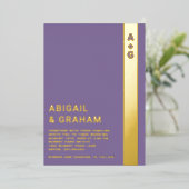 Uitnodiging tot Folie van Paarse weddenschappen (Staand Voorkant)