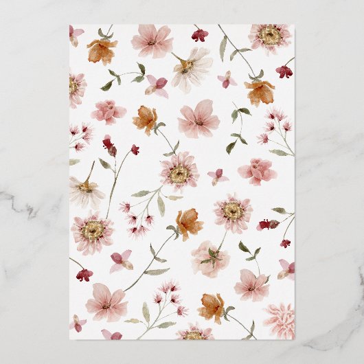 Uitnodiging tot Folie van Rustic Wedding (Achterkant)