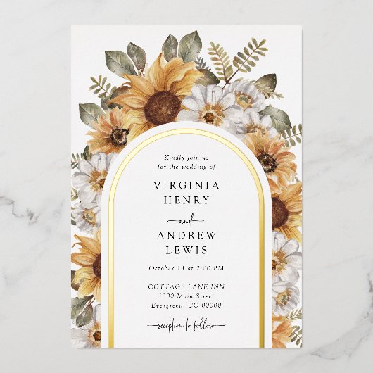 Uitnodiging tot Folie van Rustic Wedding (Voorkant)