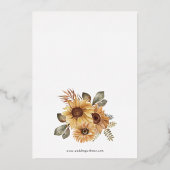 Uitnodiging tot Folie van Rustic Wedding (Achterkant)