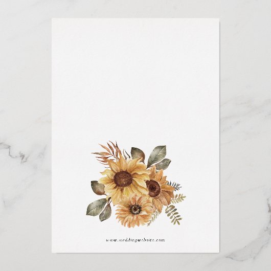 Uitnodiging tot Folie van Rustic Wedding (Achterkant)