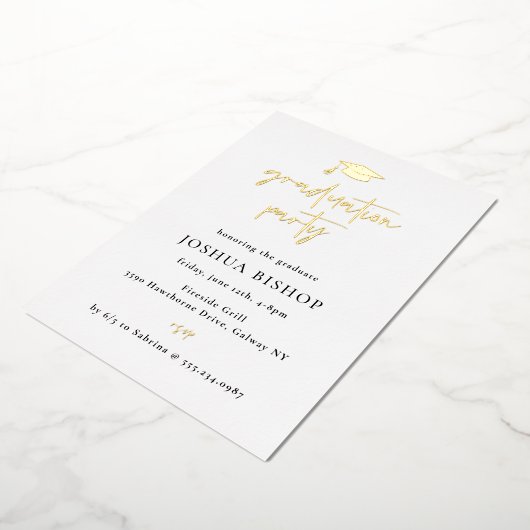 Uitnodiging tot Folie van scripted Graduation Part (Gedraaid)