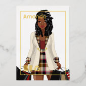 Uitnodiging tot Folie van Shopping Girl Birthday P (Voorkant)