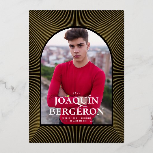 Uitnodiging tot Folie van Starburst Afstuderen (Voorkant)