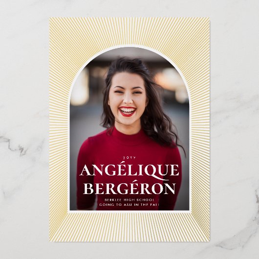 Uitnodiging tot Folie van Starburst Afstuderen (Voorkant)