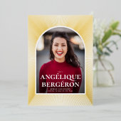 Uitnodiging tot Folie van Starburst Afstuderen (Staand Voorkant)