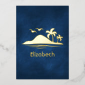 Uitnodiging tot Folie van tropische Vrijgezellenfe (Voorkant)