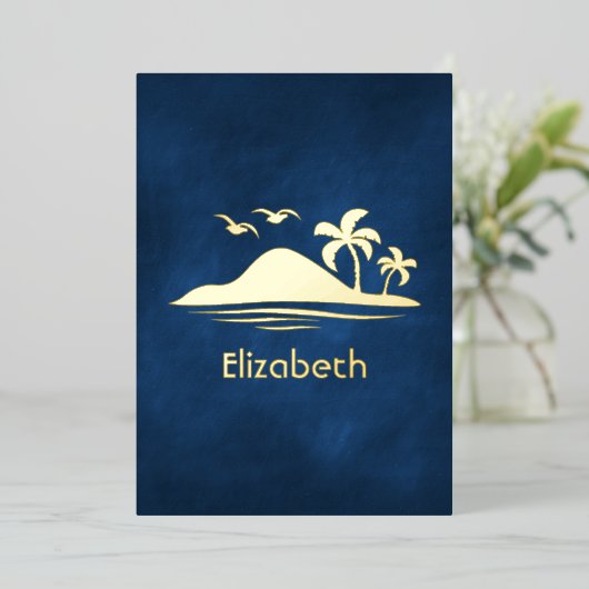 Uitnodiging tot Folie van tropische Vrijgezellenfe (Staand Voorkant)