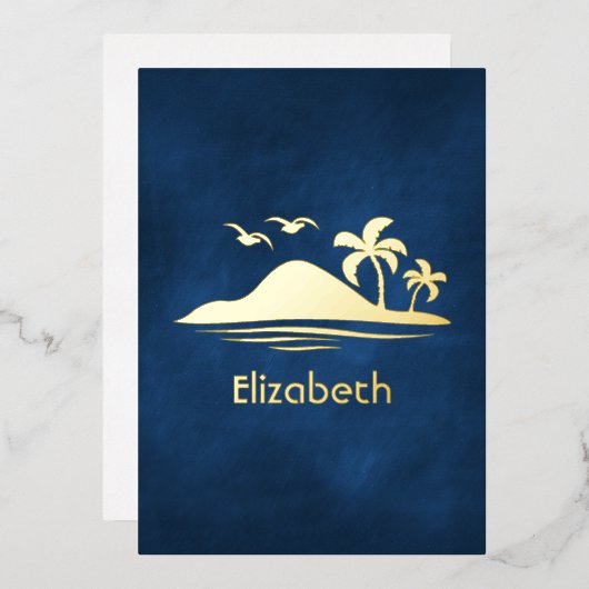 Uitnodiging tot Folie van tropische Vrijgezellenfe (Voorkant / Achterkant)