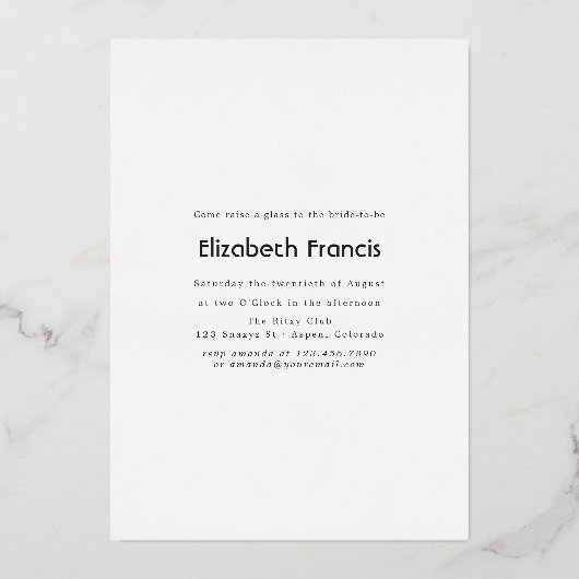 Uitnodiging tot Folie van tropische Vrijgezellenfe (Achterkant)