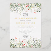 Uitnodiging tot Folie van Wildflower Wedding (Voorkant)