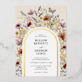 Uitnodiging tot Folie van Wildflower Wedding (Voorkant)