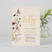 Uitnodiging tot Folie vijftigdaagse (Staand Voorkant)