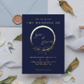 Uitnodiging tot Folie voor goudbruine marineverbin