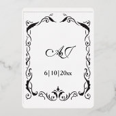 Uitnodiging tot Folie voor joodse lijsten bruiloft (Achterkant)