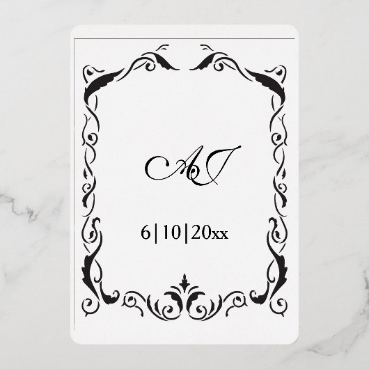 Uitnodiging tot Folie voor joodse lijsten bruiloft (Achterkant)