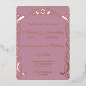 Uitnodiging tot Folie voor joodse lijsten bruiloft (Voorkant)