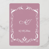 Uitnodiging tot Folie voor joodse lijsten bruiloft (Achterkant)