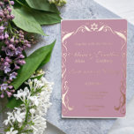 Uitnodiging tot Folie voor joodse lijsten bruiloft<br><div class="desc">De Joodse lijst Chuppah  Folie Uitnodiging.</div>