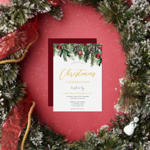Uitnodiging tot Folie voor kerstfeestelijke feestd