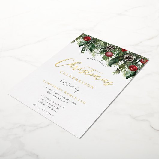 Uitnodiging tot Folie voor kerstfeestelijke feestd (Gedraaid)