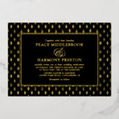 Uitnodiging tot Folie voor ooit charmed Gold Black (Voorkant)