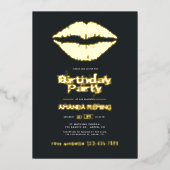 Uitnodiging tot Folie voor zwarte en gouddag (Voorkant)