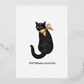 Uitnodiging tot Folie voor zwarte en goudhalloween (Achterkant)