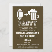 Uitnodiging tot football en bier (Voorkant)