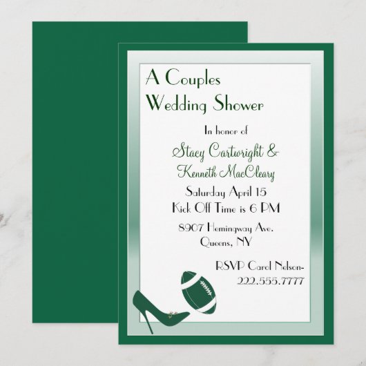 Uitnodiging tot football met een weddenschap (Voorkant / Achterkant)