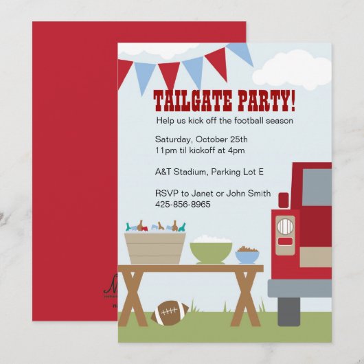 Uitnodiging tot Football per trein (Voorkant / Achterkant)